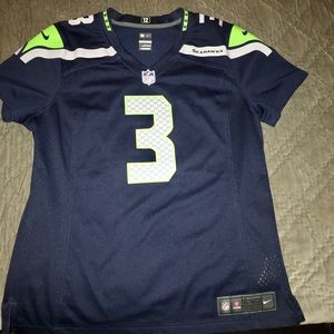 women's seattle seahawks russell wilson nike college navy game jersey